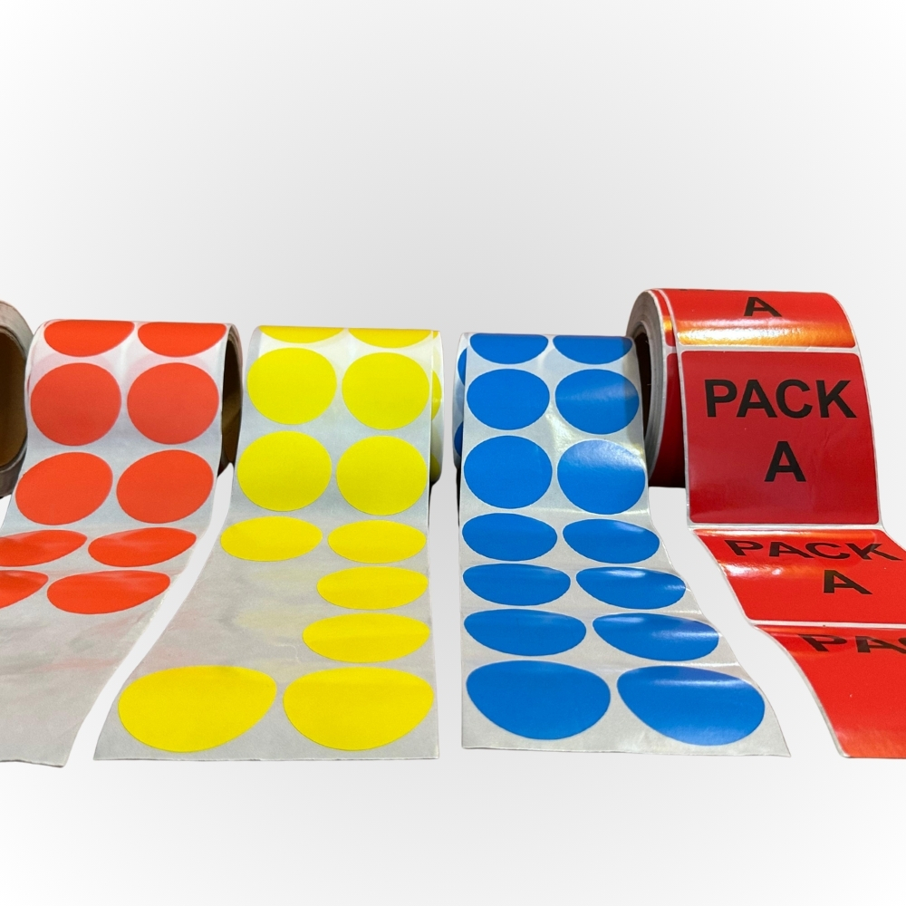 Color Coding Stickers for Garment Sorting, Packaging & Inventory – Round & Custom Shape Labels